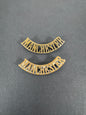 British Army Manchester Regiment Shoulder Title Badges (Pair) – A matching pair of original uniform shoulder titles of the...