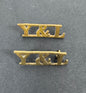 British Army York & Lancaster Regiment Shoulder Title Badges (Pair) – A matching pair of original uniform shoulder titles...