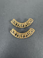 British Army South Staffordshire Regiment Shoulder Title Badges (Pair) – A matching pair of original uniform shoulder titl...