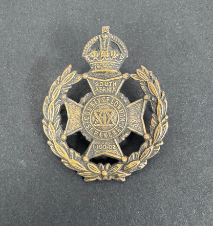 WW1 British Army 19th Battalion "St Pancras" County of London Regiment Cap Badge