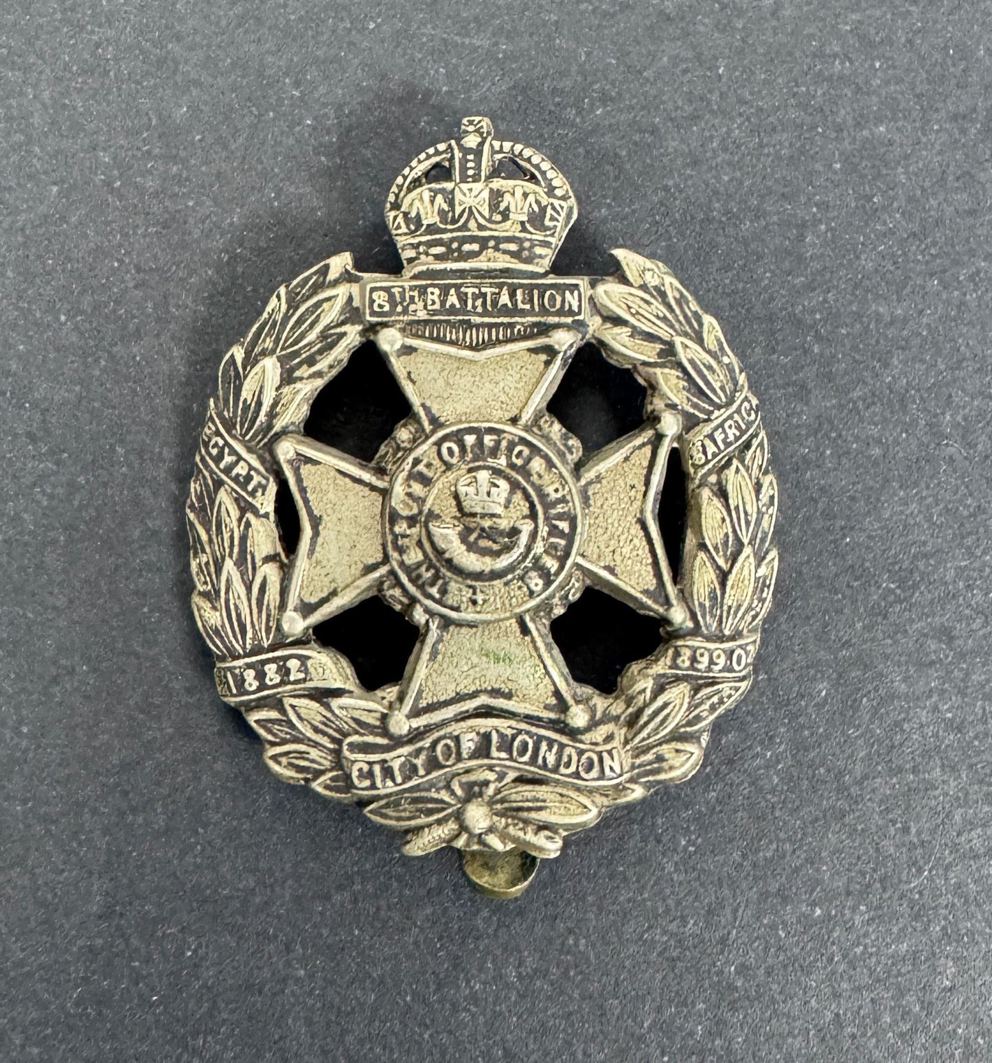 WW1 British Army 8th Battalion "Post Office Rifles" London Regiment Cap Badge