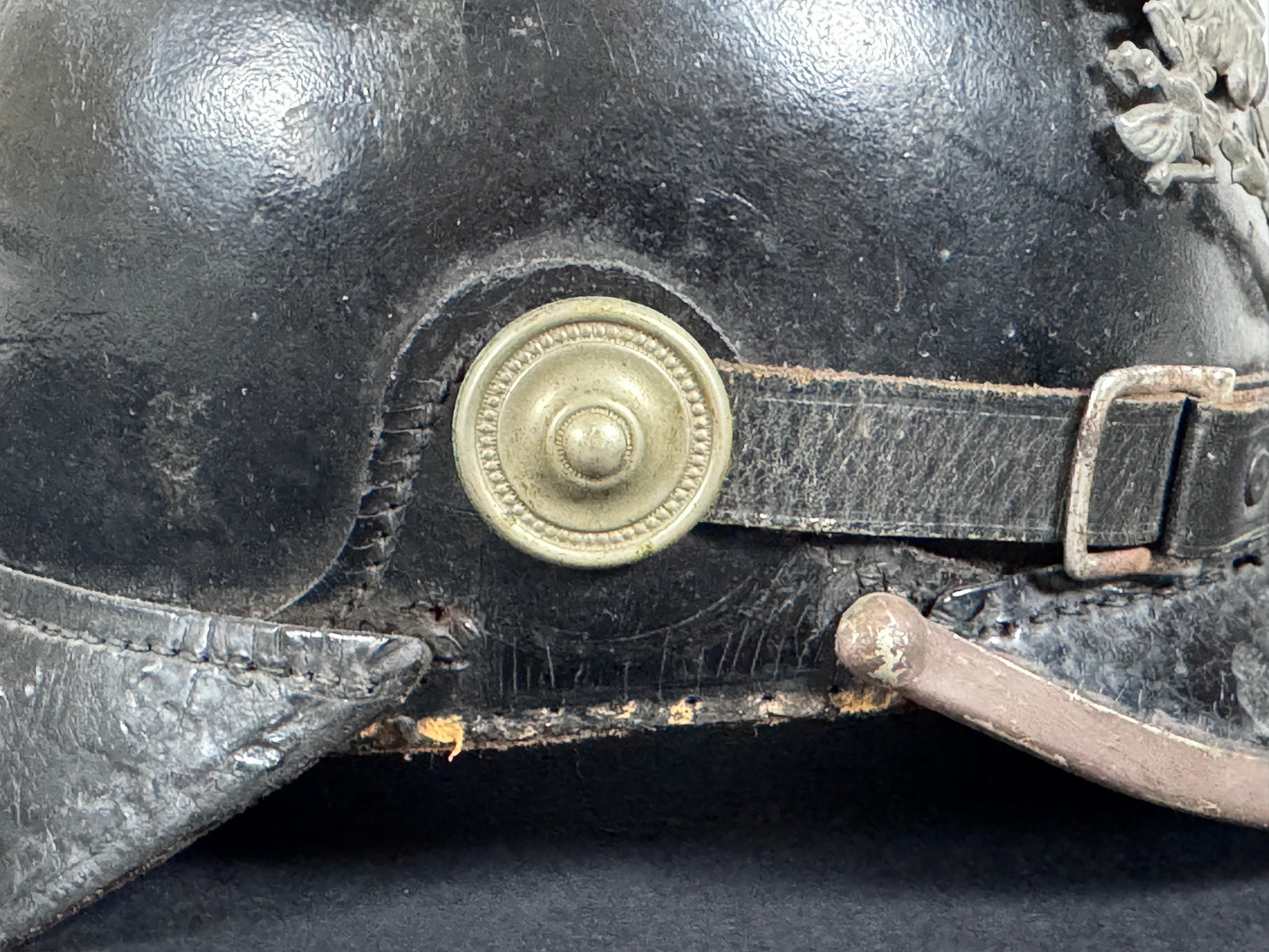 WW1 Imperial German Prussian Army Pickelhaube Spiked Helmet – This is an authentic Imperial German pickelhaube helmet issu...