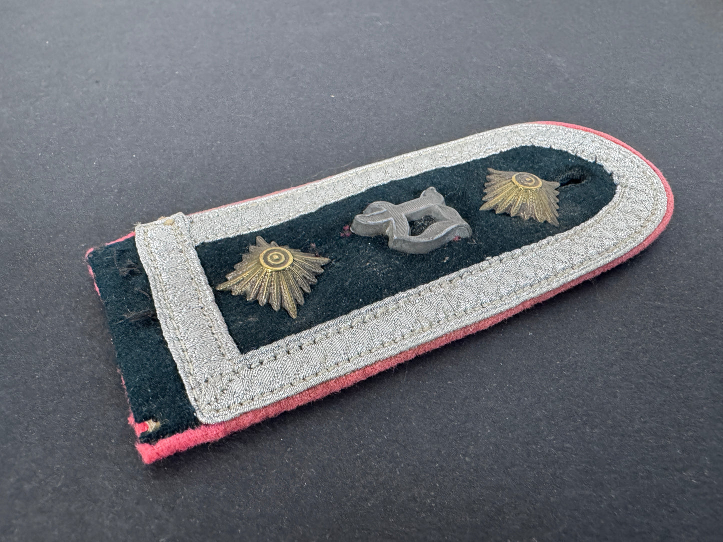 German army panzer tank officer's shoulder strap. side view of russian braided tress.