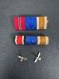 WW2 German Medal Ribbon Bars - Iron Cross, Eastern Front, Long Service, Westwall – Original German three-placed ribbon bar...