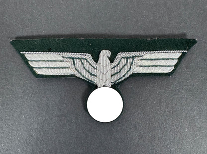 german army Eagle emblem on a gray background. political emblem blanked out.
