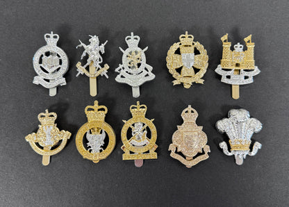 British Territorial Army Yeomanry Staybrite Cap Badge Collection