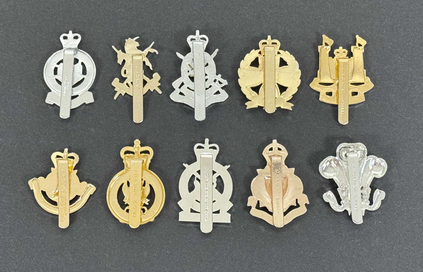 British Territorial Army Yeomanry Staybrite Cap Badge Collection