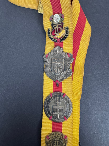 German Medal Ribbon full of Tinnies & Day Badges 1924-1935 Weimar Republic – A fine and rare collection of post World War...