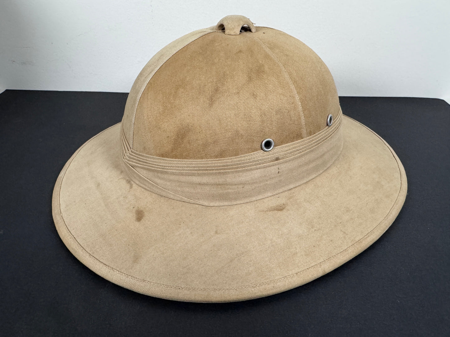 WW2 British Army Overseas Pith Helmet Solar Hat – An original wartime period pith helmet or solar hat of the British milit...