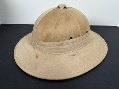 WW2 British Army Overseas Pith Helmet Solar Hat – An original wartime period pith helmet or solar hat of the British milit...