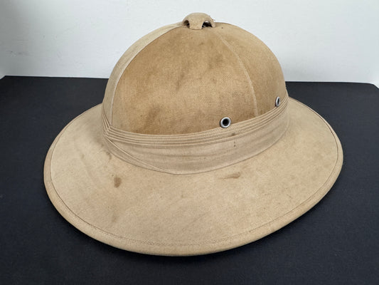 WW2 British Army Overseas Pith Helmet Solar Hat – An original wartime period pith helmet or solar hat of the British milit...