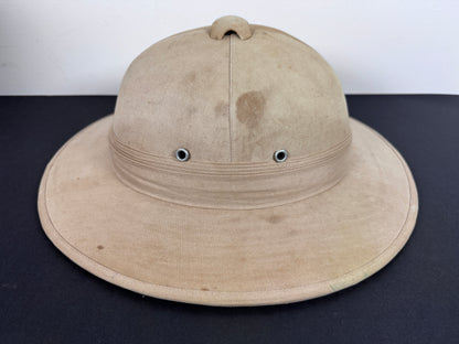 WW2 British Army Overseas Pith Helmet Solar Hat – An original wartime period pith helmet or solar hat of the British milit...