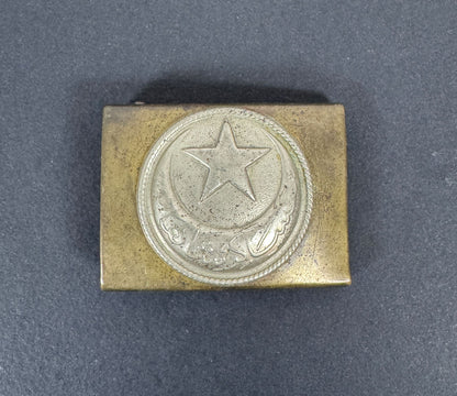 WW1 Ottoman Empire Army Other Ranks Belt Buckle – An original Ottoman Empire Army other ranks belt buckle. 63 mm gilding m...