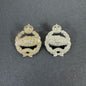 WW2 British Army Royal Tank Regiment Uniform Collar Badges – A matching pair of original uniform collar badges of the Roya...