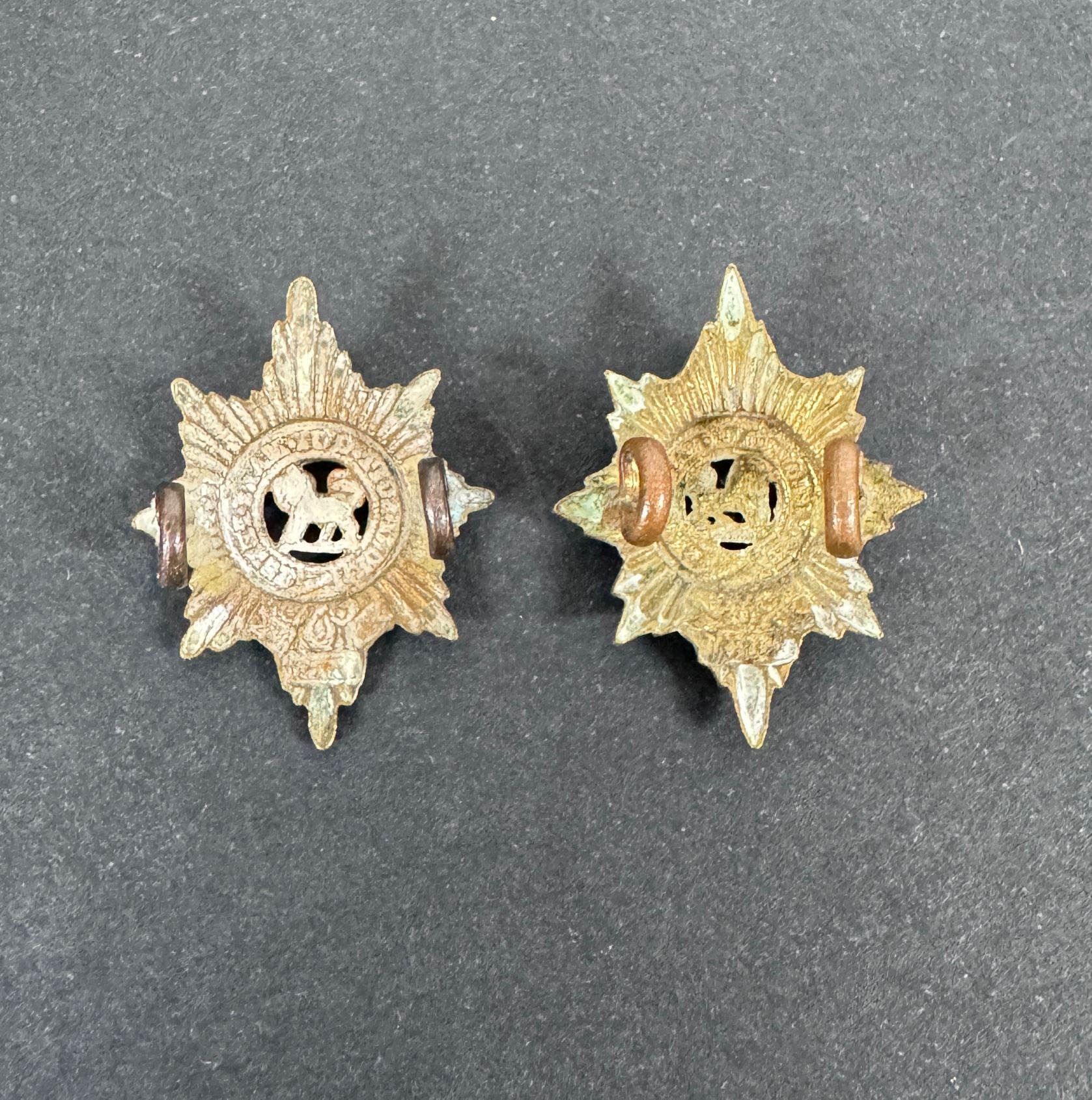 WW2 British Army Worcestershire Regiment Uniform Collar Badges – A matching pair of original uniform collar badges of the...