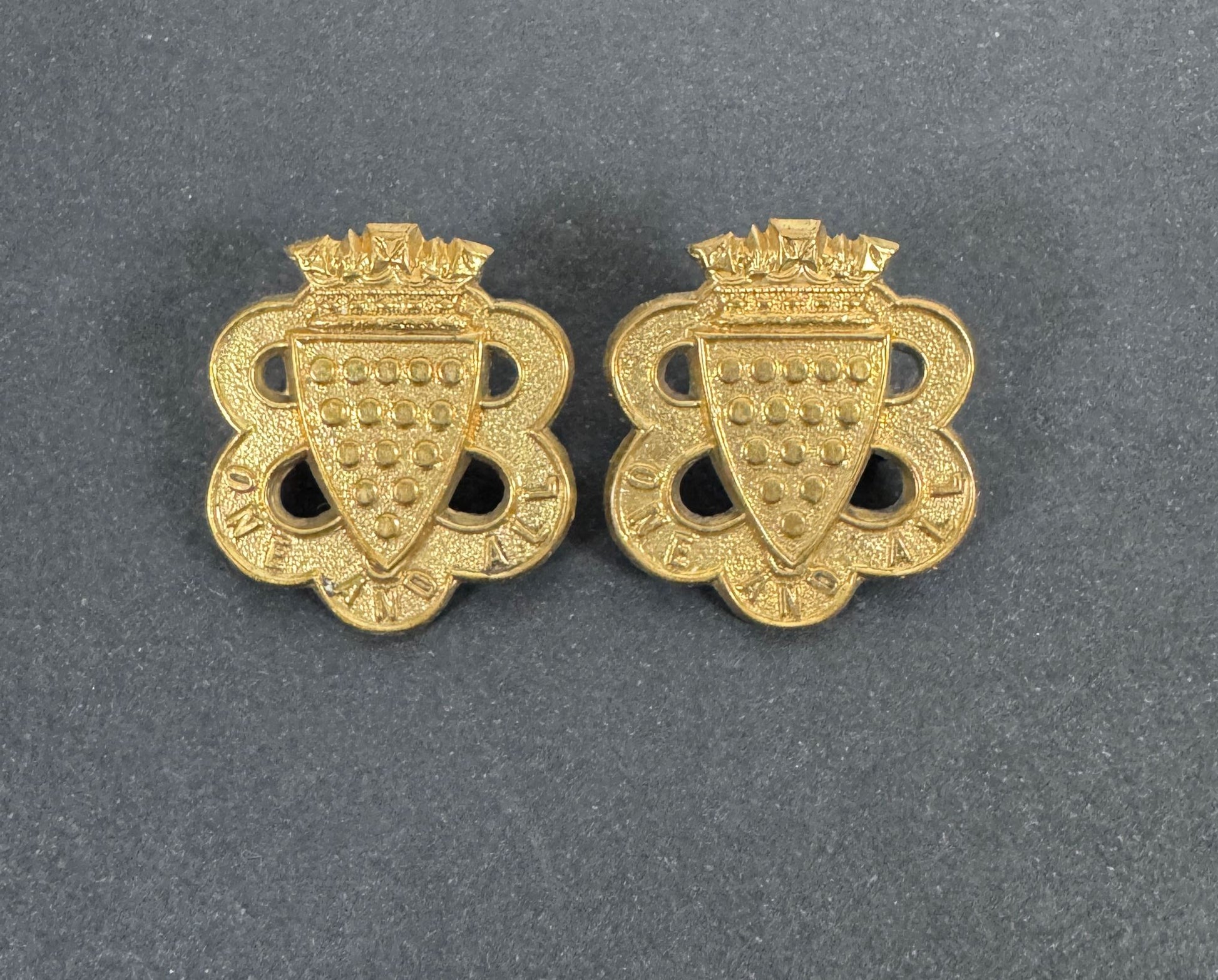 British Army Duke of Cornwall's Light Infantry Uniform Collar Badges (Pair) – A matching pair of original uniform collar b...