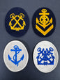 WW2 German Kriegsmarine (Navy) Sailor Rank Trade Arm Badges – A collection of four original trade specialty badges of the...