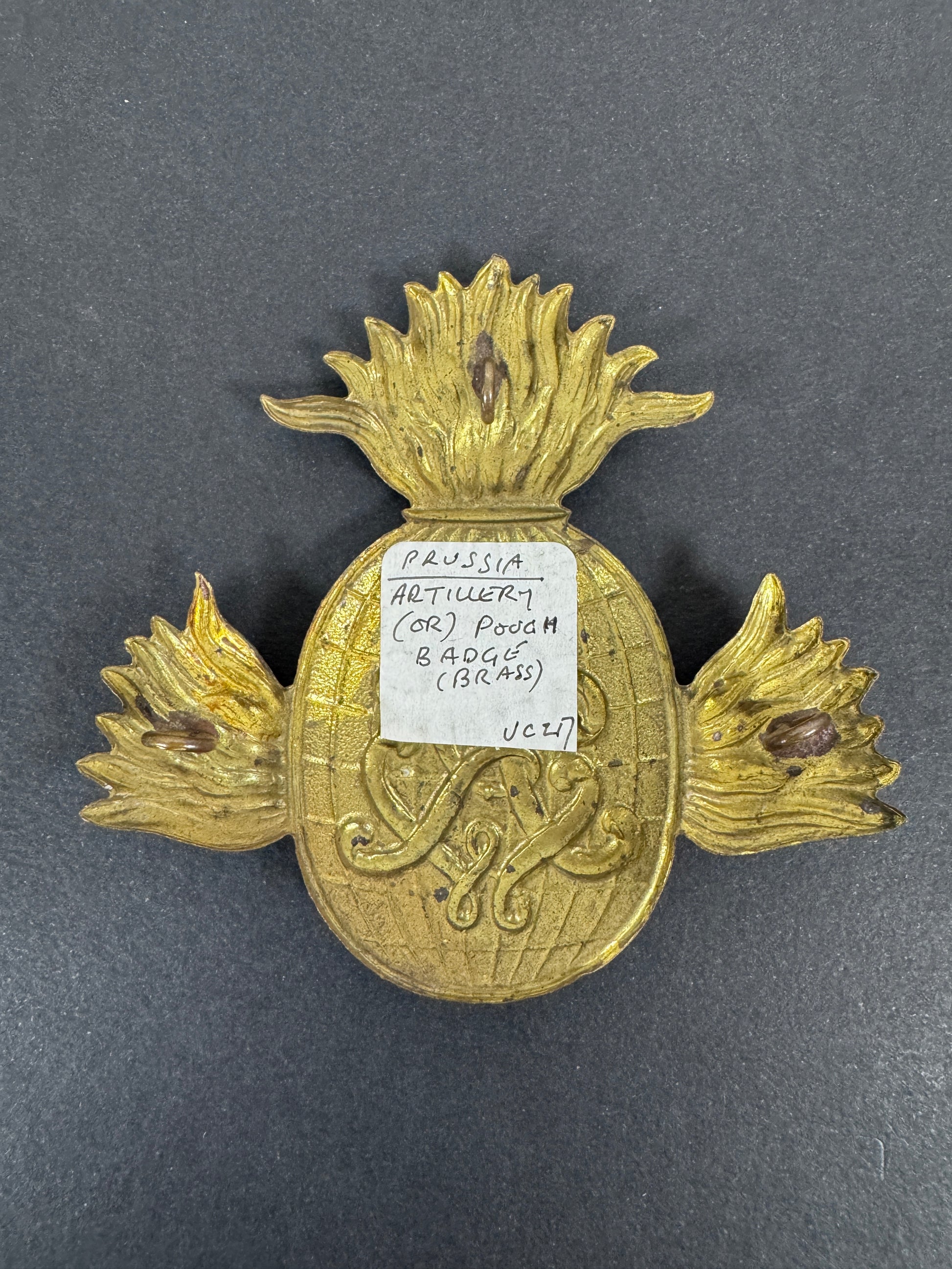 German Prussian Army Artillery Officer's Cartridge Pouch Badge – A late 19th century to early 20th century, Prussian offic...