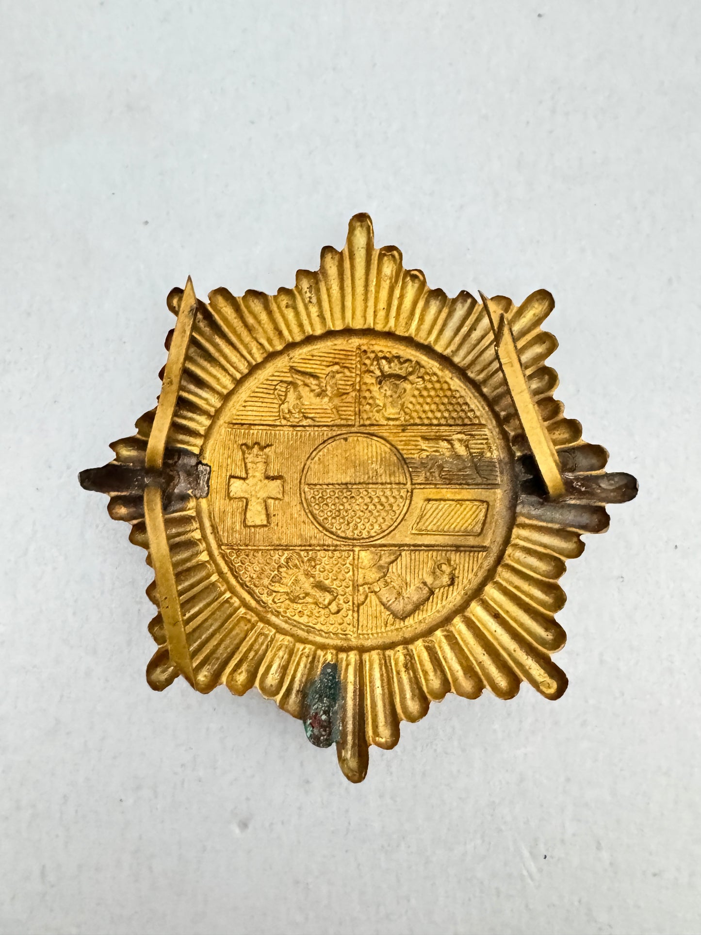 WW1 German MECKLENBURG Pickelhaube Wappen Helmet Plate Centre Badge
