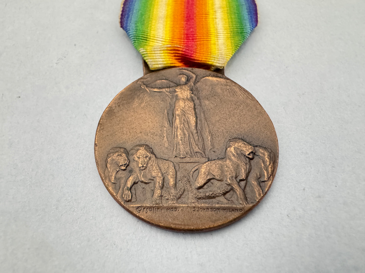 WW1 Italian Victory Medal Inter Allied Award – An original Italian Inter-Allied Victory medal. 35 mm. Bronze construction....