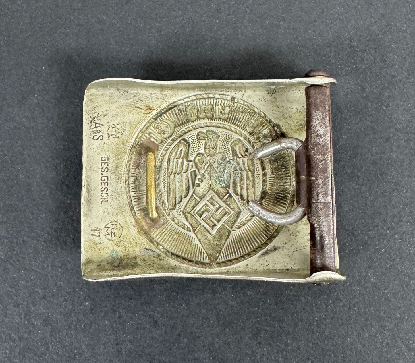 Early Hitler Youth Belt Buckle A&S RZM 17