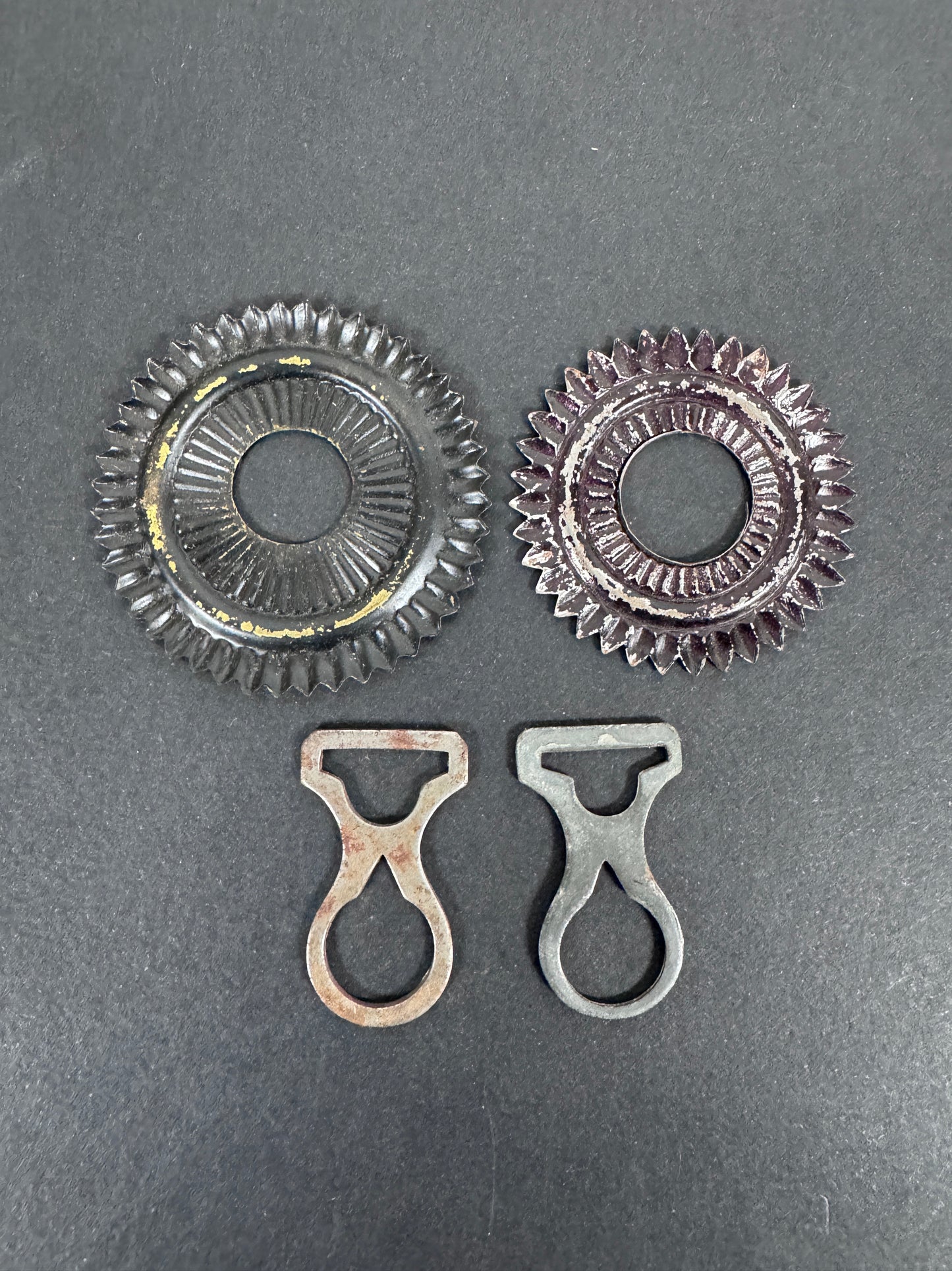 WW1 German Prussian Army Pickelhaube Spare Parts Cockades & Chin Strap Hinges – Imperial German, Prussian, Pickelhaube spa...