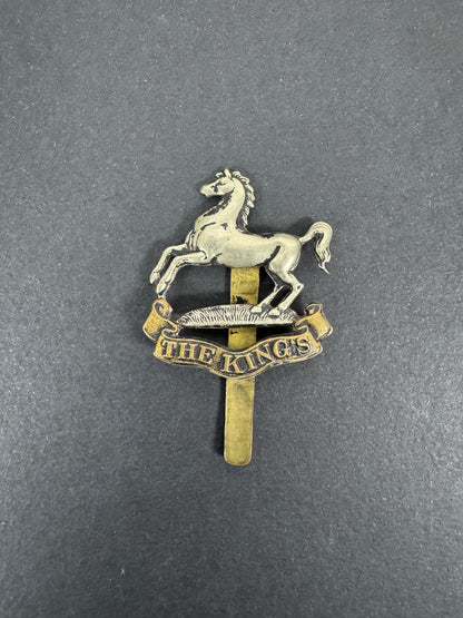 WW1 British Army King's Liverpool Regiment Blackened Cap Badge – An original other ranks forage cap badge of The King's Li...