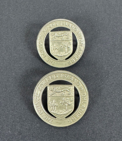 WW2 Canadian Army The Prince Edward Island Highlanders Uniform Collar Badges – An original pair of other ranks uniform col...