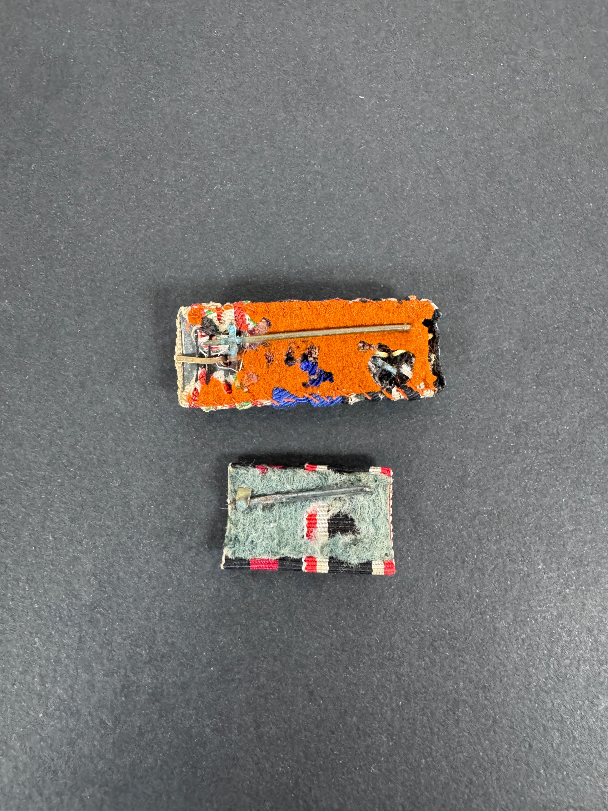 WW2 German Third Reich Medal Ribbon Bars – Two original medal ribbon bars of Third Reich Germany. A three-place bar of a