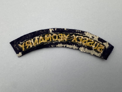 WW2 British Army Sussex Yeomanry Regiment Cloth Shoulder Title