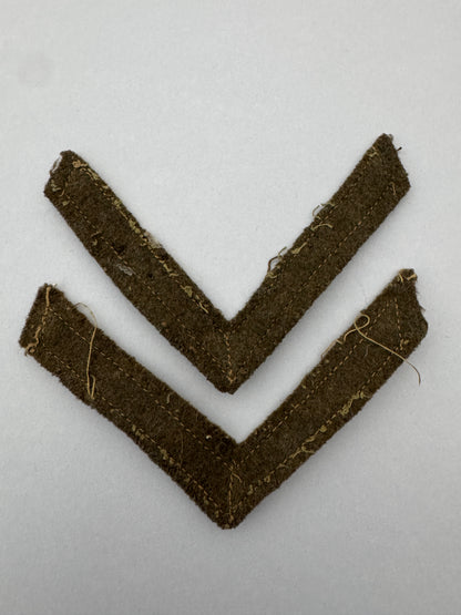 WW2 British Army Lance Corporal Rank Chevron Badges