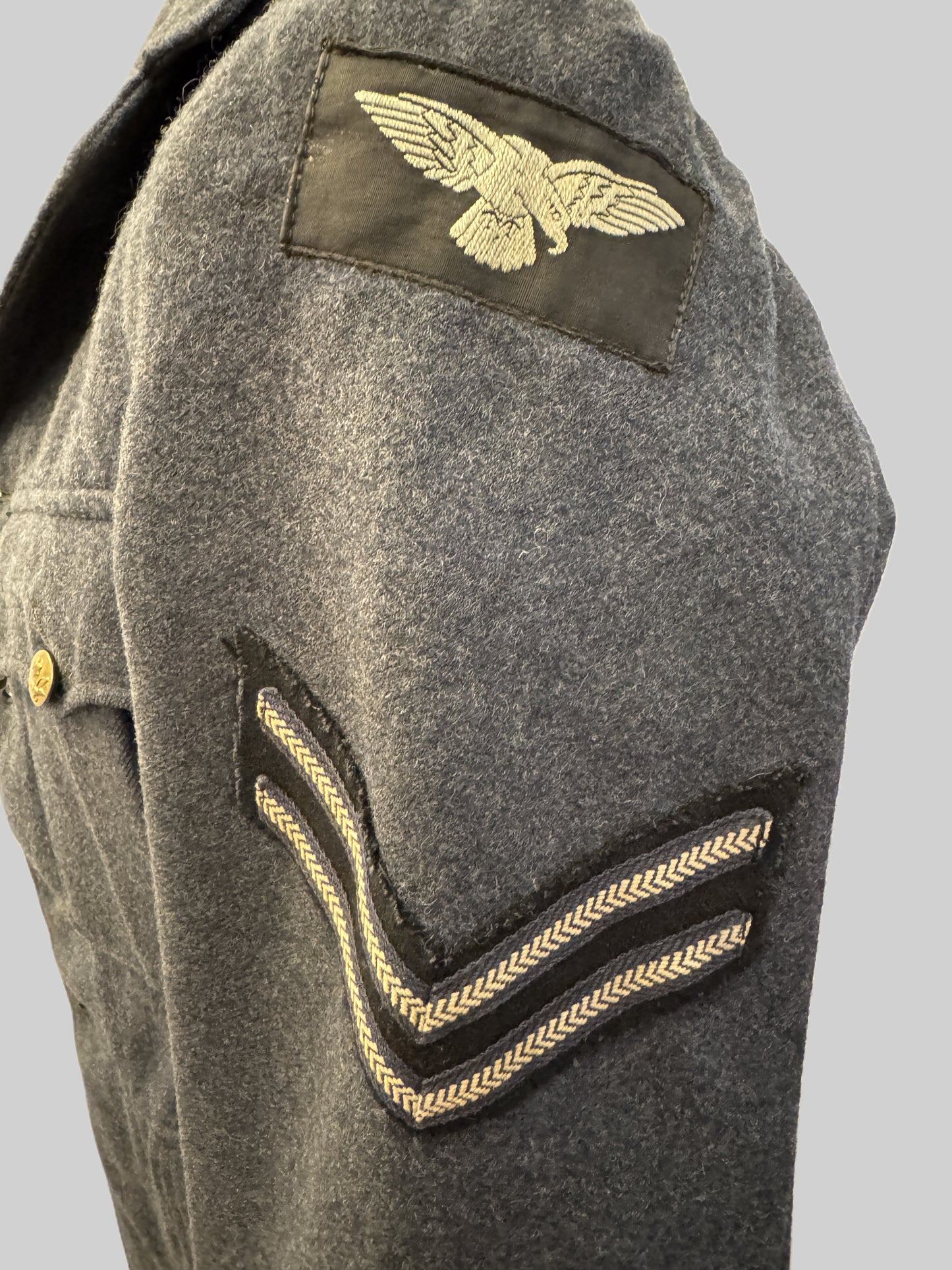 WW2 British RAF Royal Air Force Corporal NCO Uniform Tunic – Original Second World War British Service Dress Tunic tailore...