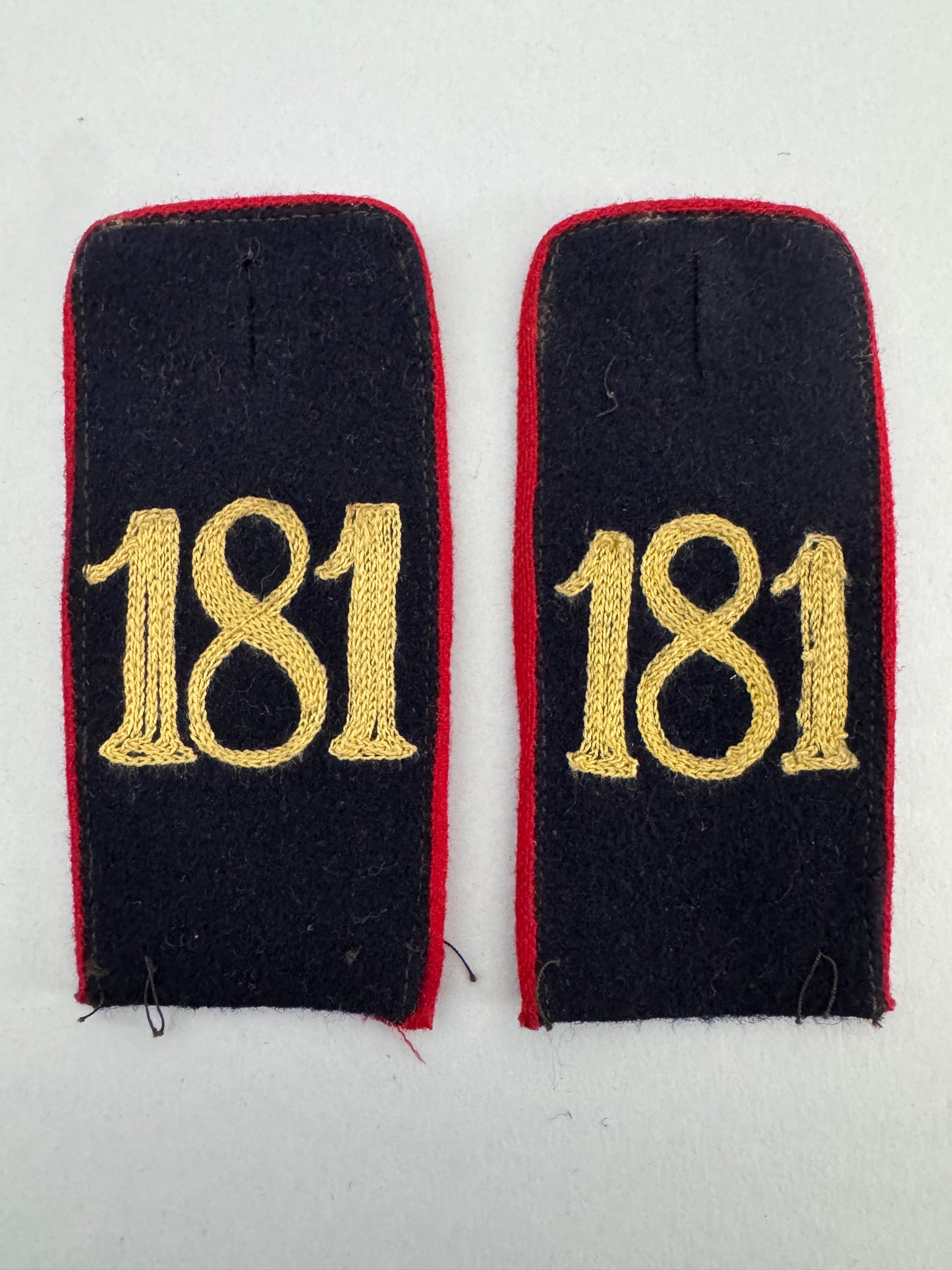 Imperial German Saxony Army 181st Infantry Regiment Shoulder Boards Epaulettes