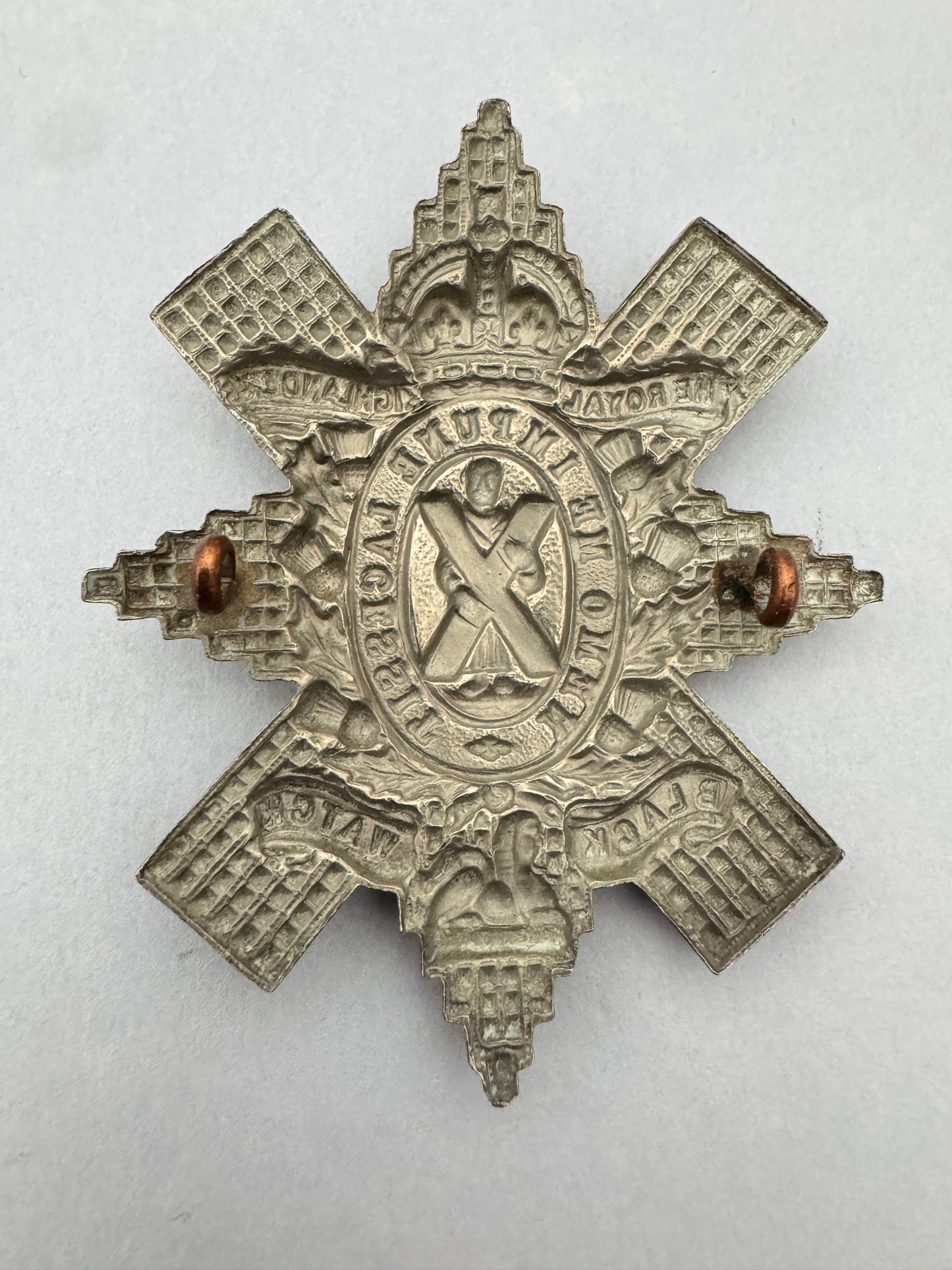 WW1 British Army Black Watch Royal Highlanders Glengarry Cap Badge
