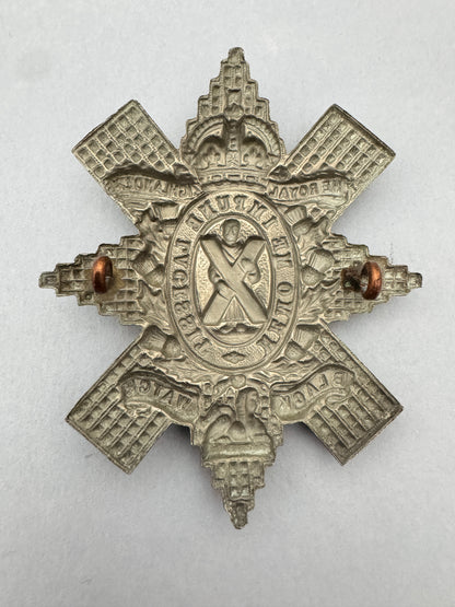 WW1 British Army Black Watch Royal Highlanders Glengarry Cap Badge