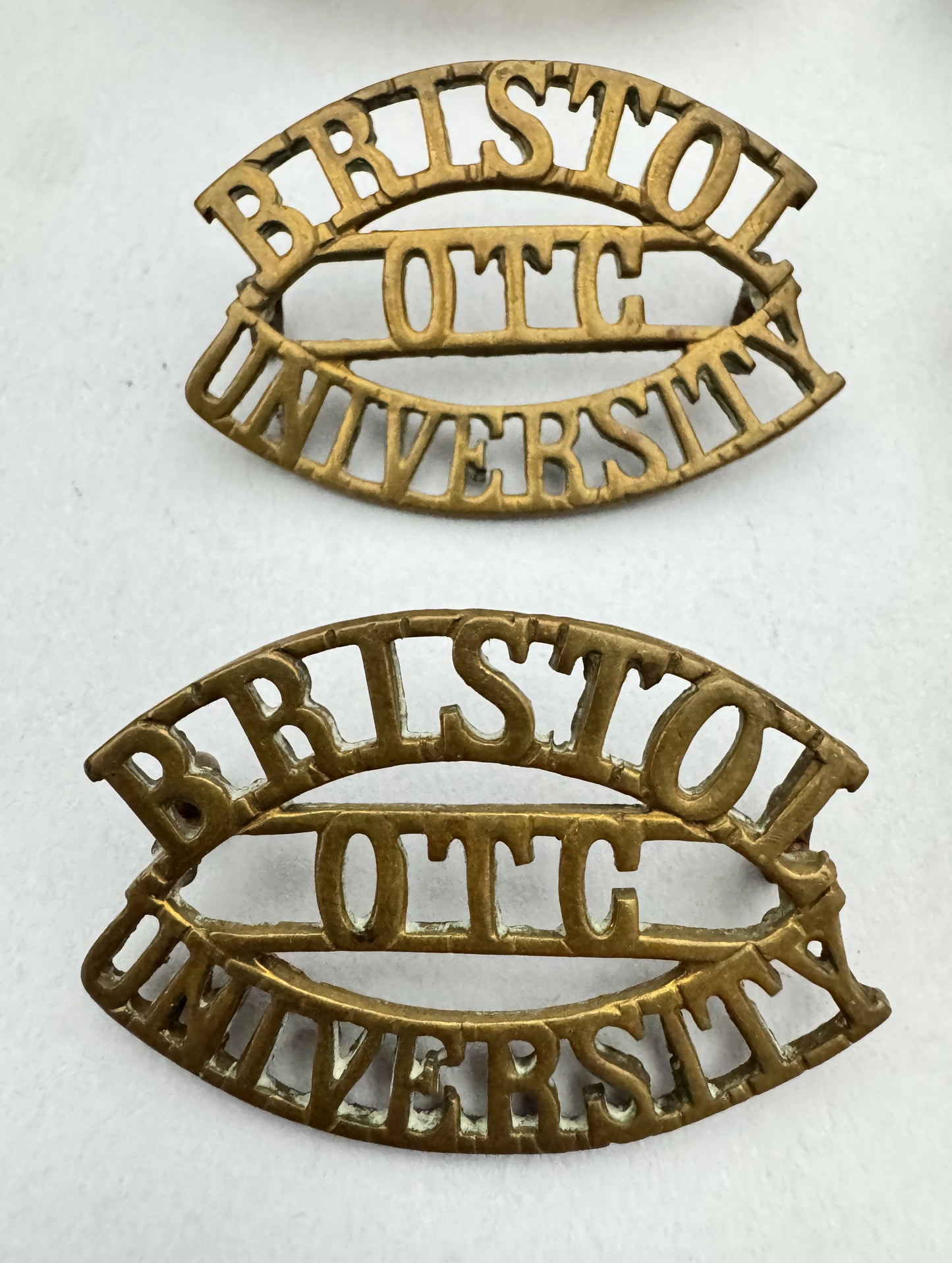 British Army Officer Training Corps Shoulder Titles WW1 WW2 Military School