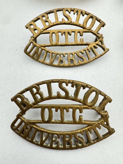 British Army Officer Training Corps Shoulder Titles WW1 WW2 Military School