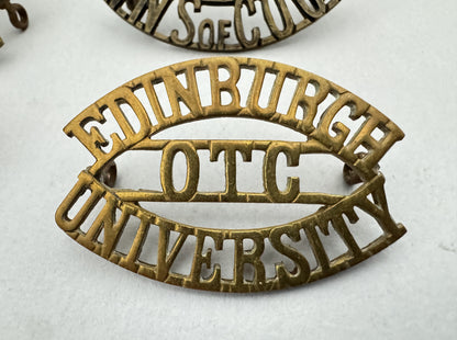 British Army Officer Training Corps Shoulder Titles WW1 WW2 Military School