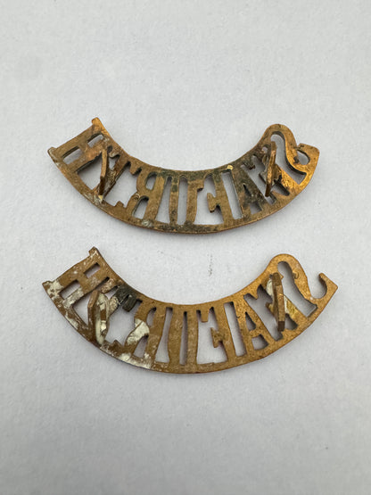 WW1 WW2 British Army Seaforth Highlanders Shoulder Titles Pair