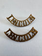 WW1 WW2 British Army Lincolnshire Regiment Shoulder Title Badges