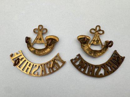 WW1 British Army King's Own Yorkshire Light Infantry Regiment Shoulder Titles