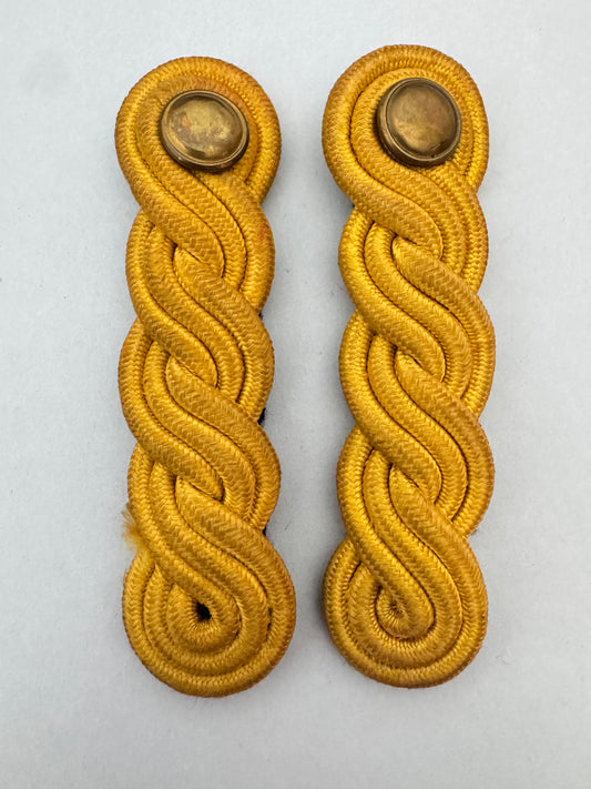 WW2 British Army Officer's 3 Cord Gold Epaulettes Shoulder Boards