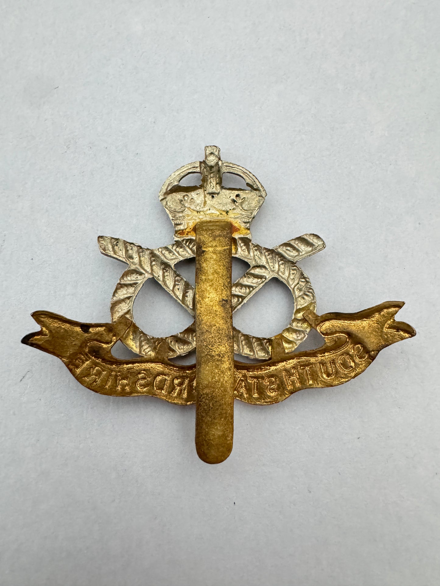 WW2 British Army The South Staffordshire Regiment Cap Badge