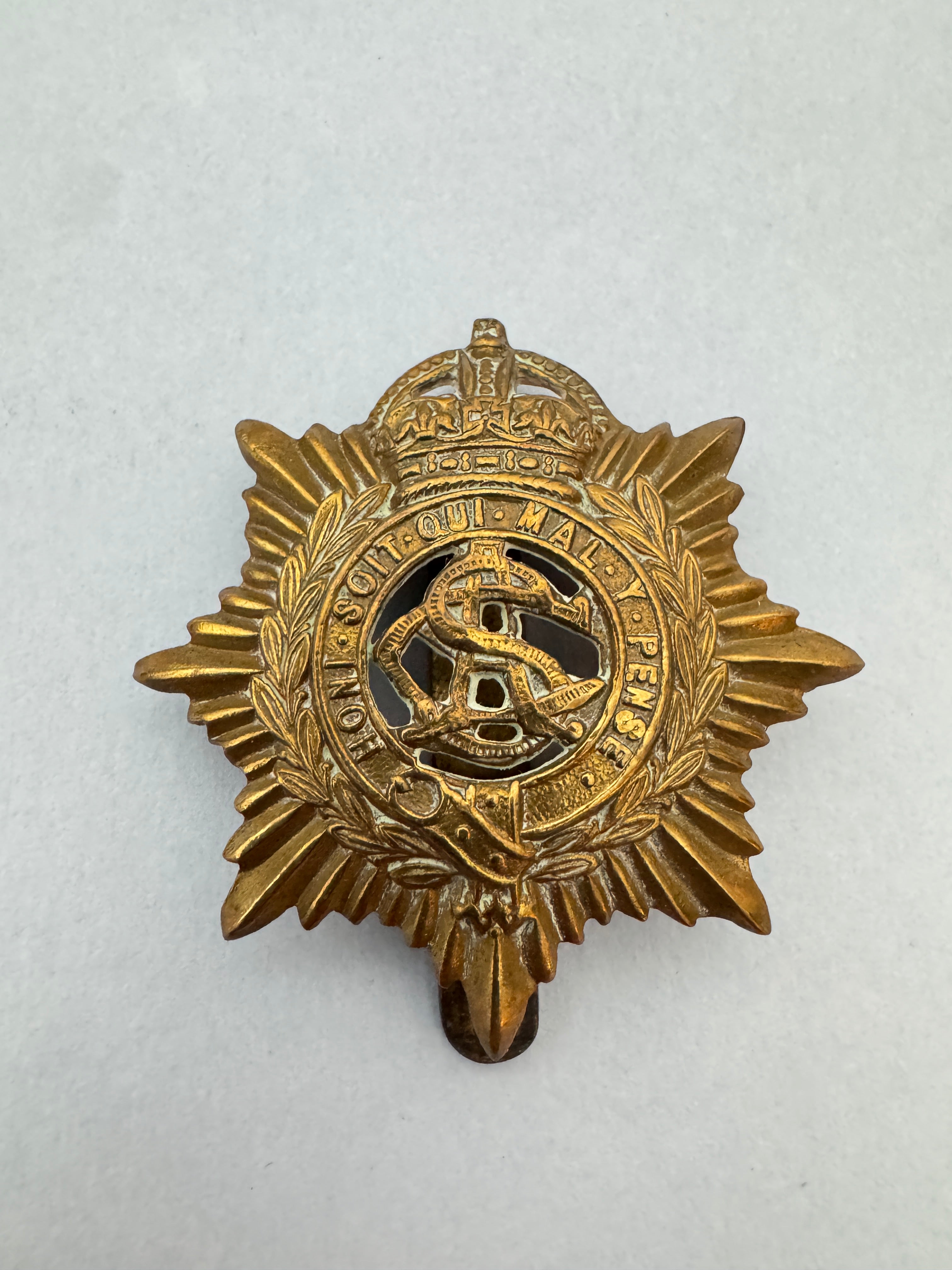 WW1 British Army Service Corps (ASC) Cap Badge LAMBOURNE – Medals-Militaria