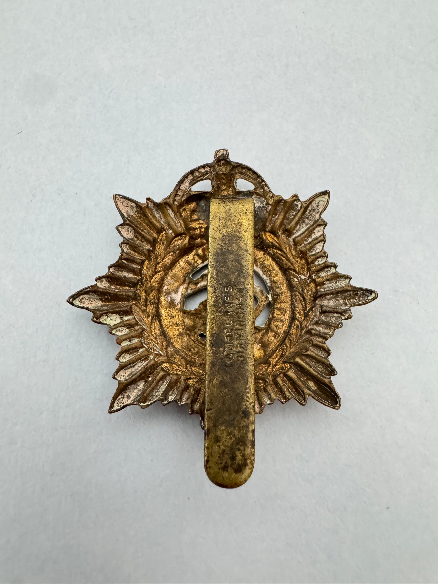 WW1 British Army Service Corps (ASC) Cap Badge LAMBOURNE