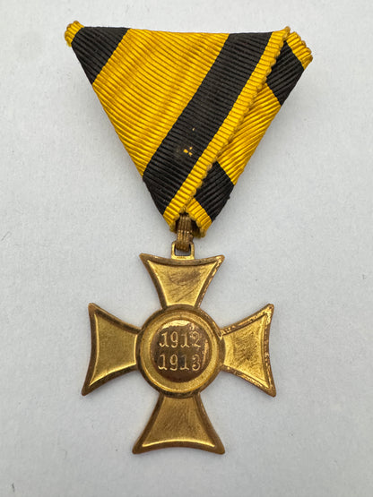 Austro-Hungarian Empire Balkans War Mobilization Cross 1912-1913 Medal