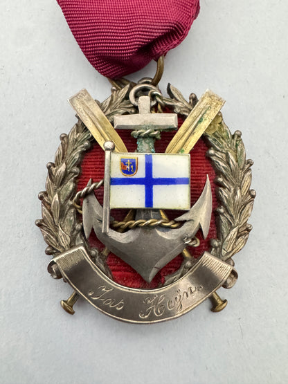 German rowing club 25 year long service medal PRC 1884-1909