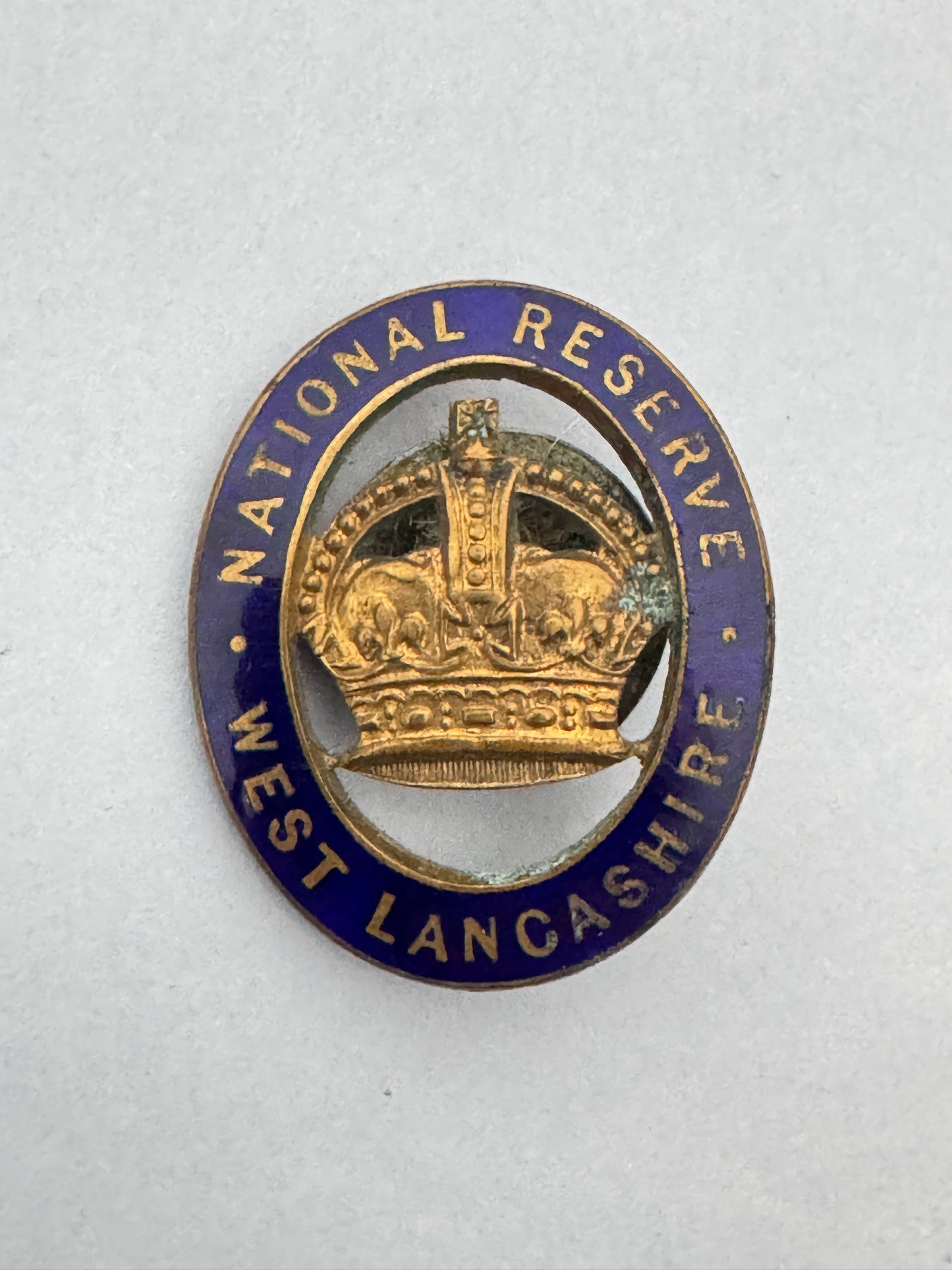 WW1 British National Reserve WEST LANCASHIRE Lapel Badge