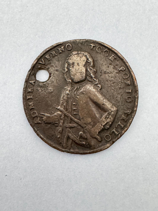 Antique Admiral Vernon Took Porto Bello Medal - Six Ships Only 1739