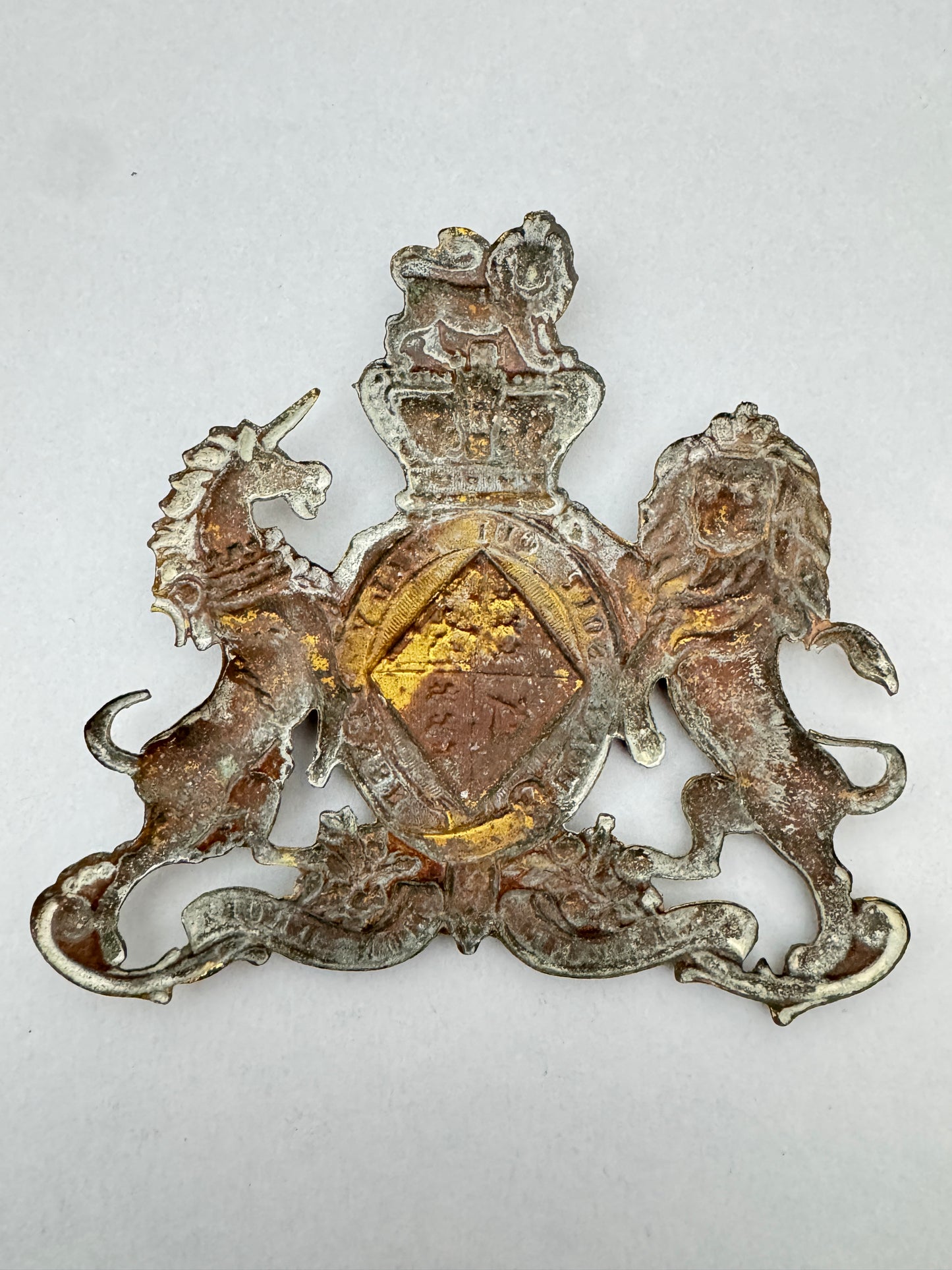 Antique Victorian British Royal Coat of Arms Plaque